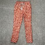 Faherty  Orange Pacific Beach Linen Pants Patterned Summer Vacation Comfy XS Photo 1