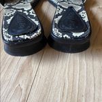 BY FAR Black and Cream Snakeskin Heels Size 8 Photo 3