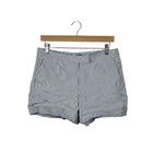 Ann Taylor  Devin City Shorts in Blue/White Pinstripe Seersucker Size 6 Photo 2