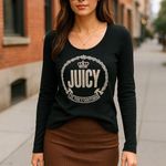 Juicy Couture juicy by waffle long sleeves t shirt y2k Photo 1