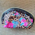 Betsey Johnson  Small Ruffle Cosmetic Case Bubble Cheetah Natural Photo 0