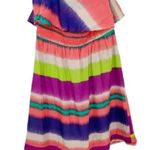 Shoshanna ANTHROPOLOGIE Silk  Serrapi Strapless Striped Ruffle Mini Dress Size 4 Photo 3