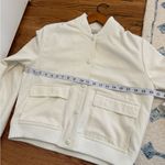 Jason Wu  Bomber Jacket Women's Size Medium Cream Button up Photo 10