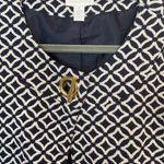 Charter Club Women’s blazer  size medium navy blue and white star pattern Photo 2