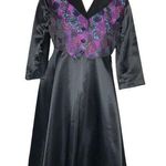 VINTAGE Black Dress Faux Vest A Photo 0