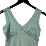 D&G  Vintage Dead-stock Y2K M Silk‎ Lace Trim Sleeveless V-Neck Cami Pale Green Photo 2