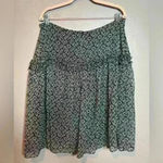 Christopher & Banks  Women's Skirt‎ Black White Floral Ruffle Polyester Size 14 Photo 3