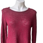 American Eagle NWT, Outfitters Textured Burgundy Tunic Sweater, Back Lace, Sz M Photo 8