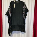 Simply Noelle black embroidered floral shawl (wrp2018-blk) new one size Photo 11