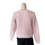 Nanette Lepore NWT Nanette  women's Cardigan Jacket In Pink / White Photo 7