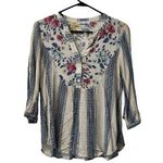 Figueroa And Flower Blouse Size P Medium Buttons Cottagecore Boho Peasant Modern Photo 0