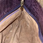 Purple Ostrich Texture Shoulder Bag adjustable‎ strap gold tone hardware Photo 15