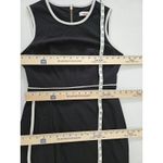 Calvin Klein  Black Sheath Dress With White Piping Sleeveless Sz 6 Lined Photo 7