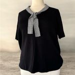 NWT!Designers Originals Black Sweater with Houndstooth Tie Size 3X Photo 1