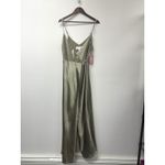 Birdy Grey  Cindy Satin Wrap Maxi Dress Moss Green Size L Photo 1
