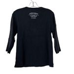 Harley Davidson Myrtle Beach SC Black Beaded 3/4 Sleeve Shirt Sz M Photo 4