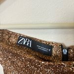 Zara Animal Print Strapless mid skirt Brown Size XXS Photo 4