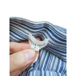 Rebecca Taylor Blue White Striped Cotton Ruffled Wrap Skirt 6 Coquette Coastal Photo 4