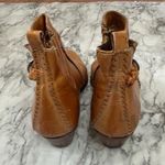 Vintage Father & Son Tan Brown Distressed Leather Old West Cowboy Boots Size 8 D Photo 5