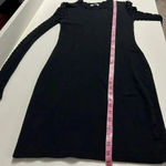 Bar III Imperfect black sweater dress crochet sleeves stretchy versatile med Photo 3