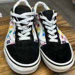 Vans Black Suede and Rainbow Checkered Skate Shoes Unisex Men 5.5 Women 7 Photo 11