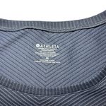 Athleta  Navy Long Sleeve Striped Workout Top‎ Photo 3