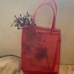 I.N. San Francisco Red Mesh Chic Tote Bag Photo 3