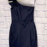 French Connection Bonny navy blue bow one shoulder dress size 2 Photo 1
