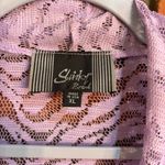 Slinky Brand  womens sheer zebra lace artsy open front cardigan purple XL Photo 3