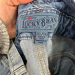 Lucky Brand  Cutoff Shortalls Women XL Light Wash Distressed Coastal Cowgirl Boho Photo 1