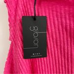 Gibson Nordstrom Bright Pink Ribbed Off the Shoulder Sweater Size Large NEW Photo 6