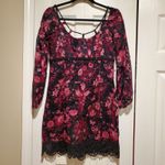 Gucci  Floral Print Mini Dress IT44 / US8 red black Photo 2