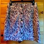 Maurice's NEW  Women 10 Soft Leopard Print Button Front Short Skirt Faux Suede Photo 0