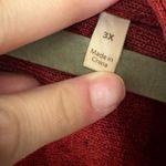 Soft Surroundings  Red Knit Button Up Cardigan Jacket Boho Southwestern Trim 3X Photo 7