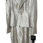 Kasper Vintage  Women's 2 Piece Dress Set Jacket Dress Gold Metallic Sheen Size 4 Photo 0