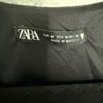 ZARA  Houndstooth Cropped Blazer Jacket Black White Crystal Safety Pins Medium M Photo 7