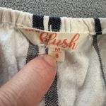 Hint of Blush Midi Dress Women M Striped Button Front Pockets Black White Sun Size M Photo 3