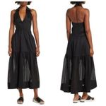 NWT Nicholas Halo Collared Halter Neck Backless Maxi Dress Black size 6 Photo 13