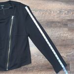 Apt. 9  Side Zip Jacket Black Motorcycle Style Women’s Size Large Photo 3