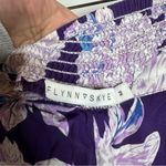 Flynn Skye  Purple Floral Patty Flare Pants Size Medium Photo 3