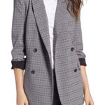 Treasure & Bond Black and White Plaid Blazer Size Medium Photo 0