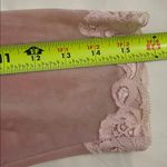 Miss Elaine Vintage 1980s Pink Velvet Like Long Robe Womens Petite USA Lace Photo 11