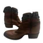 Corral  Emma Ankle Boots Western Women's Size 7.5 Brown Turquoise Fringe Leather Photo 1