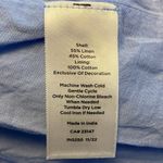 Talbots Size 14 Butterfly Embroidered Shift Dress Linen Blend Blue Tank Photo 3