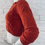 Sugar Moon Sweater Size XS Color Terracotta Pullover Cropped Sweater Photo 9
