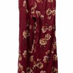 Cotton Candy LA Burgundy Floral Wide Leg Pants Photo 2
