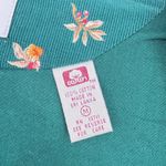 Karen Scott Vintage 90's Vest Button Front Floral Print Green Size Medium Cotton Photo 2
