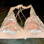 PINK - Victoria's Secret PINK Lace Trim Velvet Bralette (S)! Photo 0