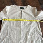 Theory  Jullitah B Split-Front Poplin Tunic Dress 3/4 Sleeve Tan Neutral Size 2 Photo 3