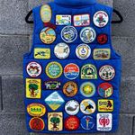 Vintage 70s 80s Girl Scout SWINGSTE Vest with Patches Blue Size M Photo 8